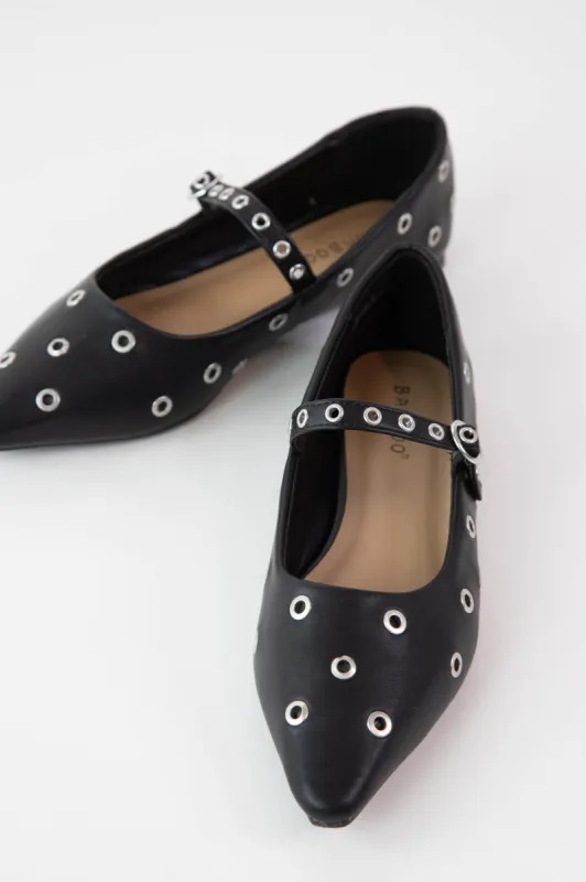 Wise Mary Jane Flats, Black sold by North & Main Clothing Company