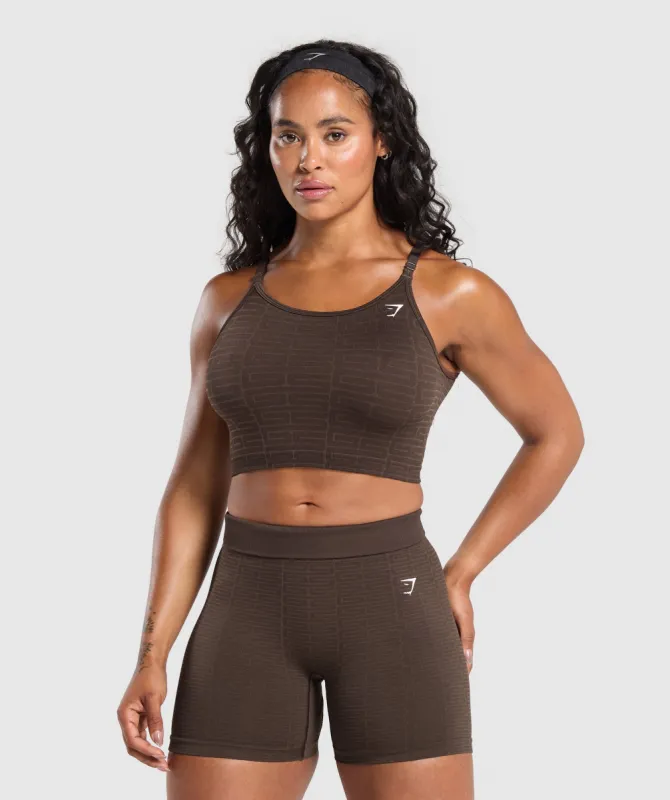 Gymshark Adapt Monogram Seamless Midi Tank - Archive Brown/Soul Brown sold by Gymshark