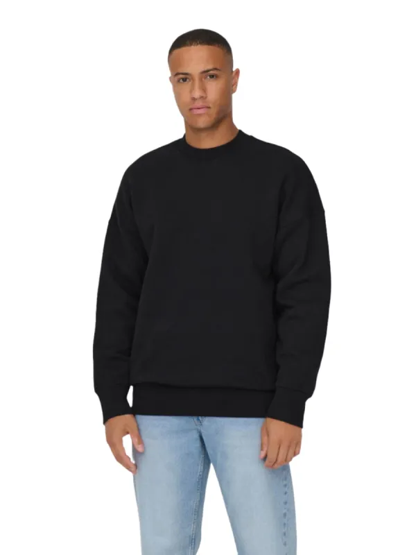 Dan Life Crew Relaxed Trui Zwart sold by Burned Sports