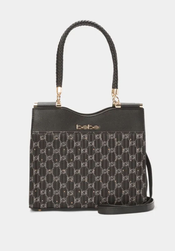 Bebe Cinzia Printed Monogram Satchel sold by Bebe