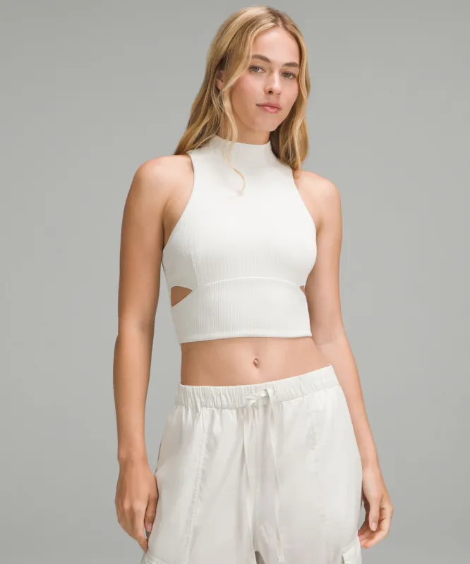 Ribbed Softstreme Mockneck Cropped Tank Top sold by Lululemon
