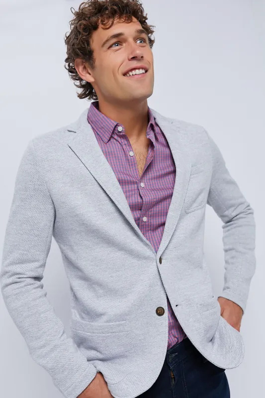 Heather Grey Inlet Knit Blazer sold by Tuckernuck