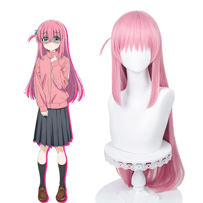 Bocchi the Rock Hitori Gotou Long Pink Cosplay Wig sold by Lemail wig