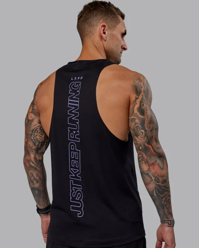 Pace Keep on Running Tank - Black-Dahlia Purple sold by LSKD