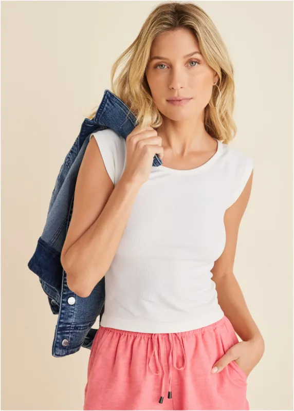 Seamless Tee - Off White sold by VENUS