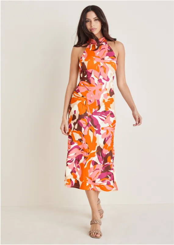 High Neck Midi Dress - Desert Floral sold by VENUS