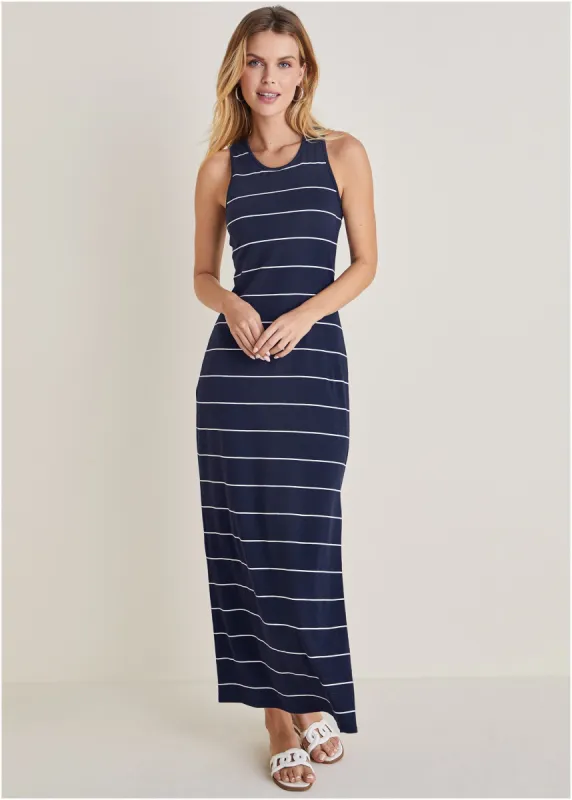 Tank Maxi Dress - Peacoat Combo sold by VENUS
