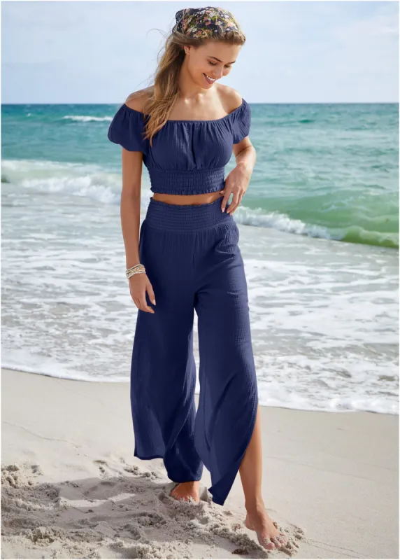Off The Shoulder Cover-Up - Ultramarine Blue sold by VENUS