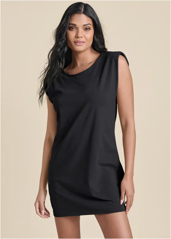 Easy Shift Dress - Black sold by VENUS