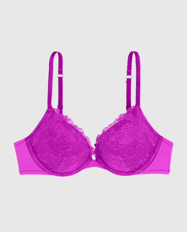 Push Up Plunge Bra with Lace Overlay sold by La SENZA