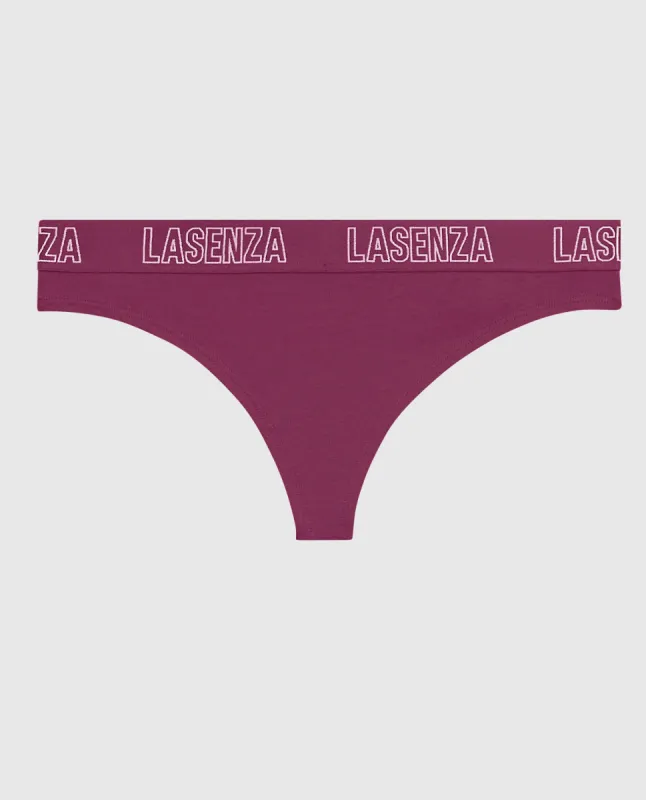 Thong Panty with Logo Band sold by La SENZA