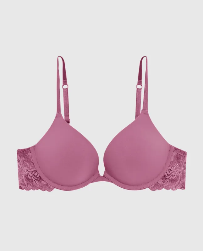 Smooth Push Up Plunge Bra with Lace Wing sold by La SENZA