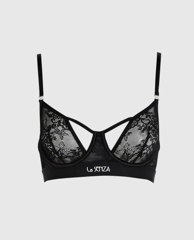 Unlined Balconette Bra with Allover Lace sold by La SENZA
