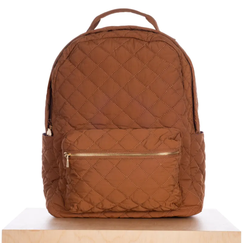 Quilted Backpack –  Walnut sold by ELA