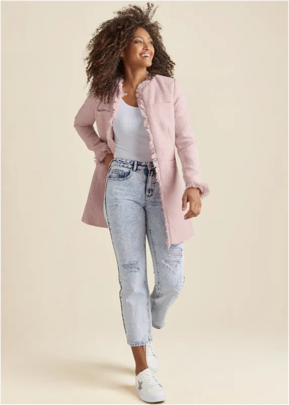 Tweed Jacket - Light Pink sold by VENUS
