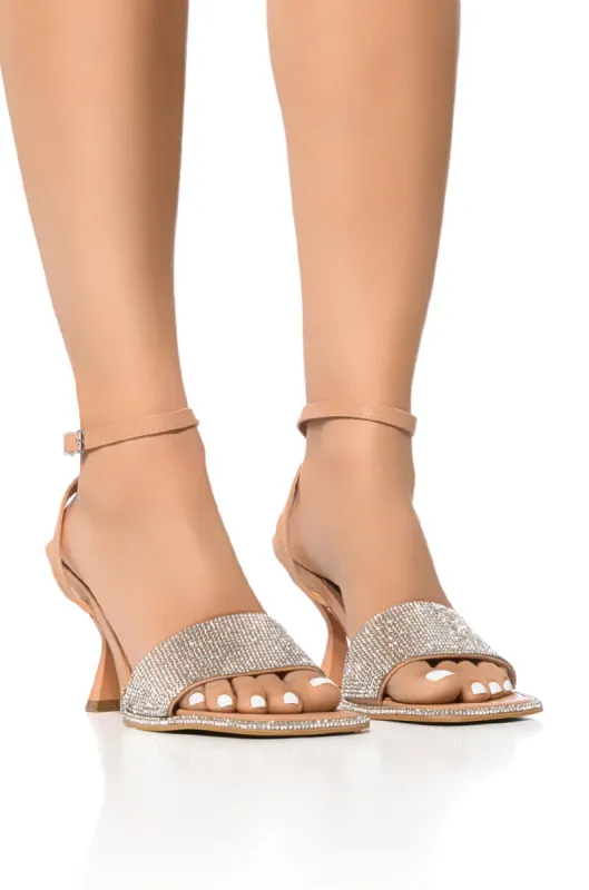 AZALEA WANG MARION NUDE EMBELLISHED SANDAL sold by AKIRA