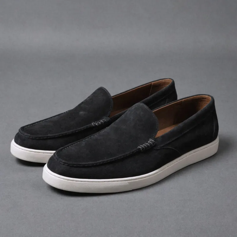 Black Suede Leather Anthea Slip On Sneakers sold by Costoso Italiano