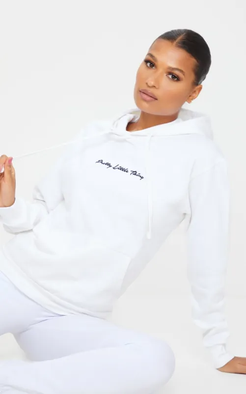 PRETTYLITTLETHING White Oversized Sweat Hoodie sold by Pretty Little Thing