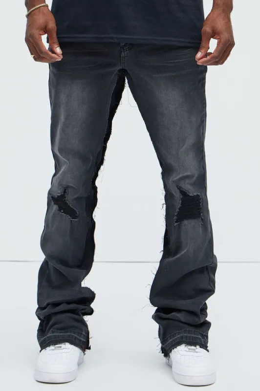 Move Along Skinny Flare Jeans - Grey sold by Fashion Nova