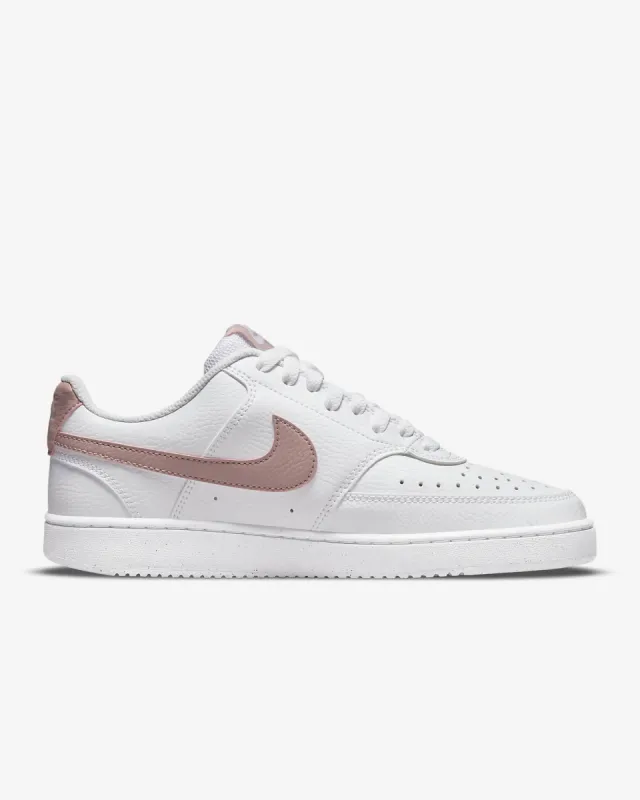 NIKE COURT WOMEN'S VISION LOW WHITE/PINK SNEAKER SHOES sold by INSPORT