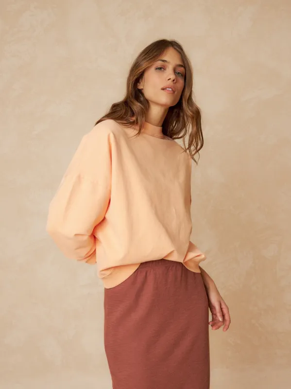 Basic Cotton Jumper Peach Orange sold by Ivalo.com