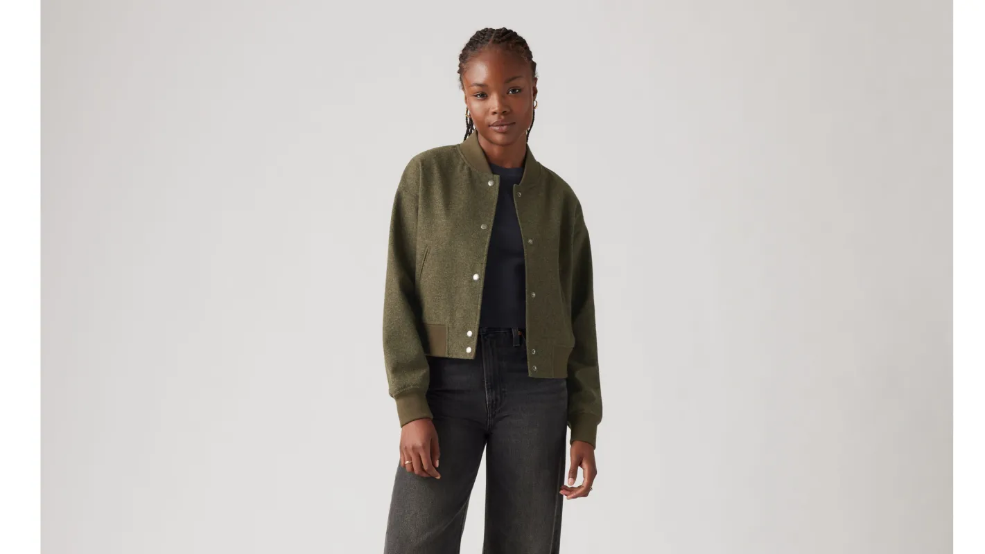 Cropped Varsity Bomber Jacket sold by Levi's
