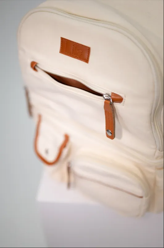 Lila Backpack in Cream sold by Lila Maternity