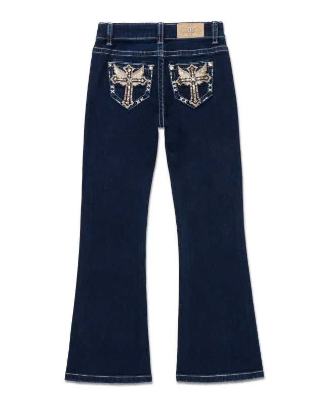 Girls Lana Cross Bootcut Jeans sold by Miss Me