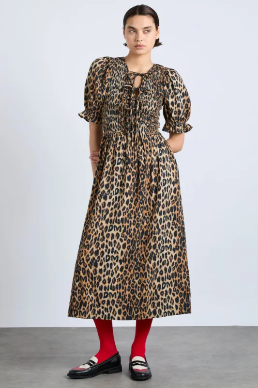 bluebelle midi dress - leopard sold by Damson Madder