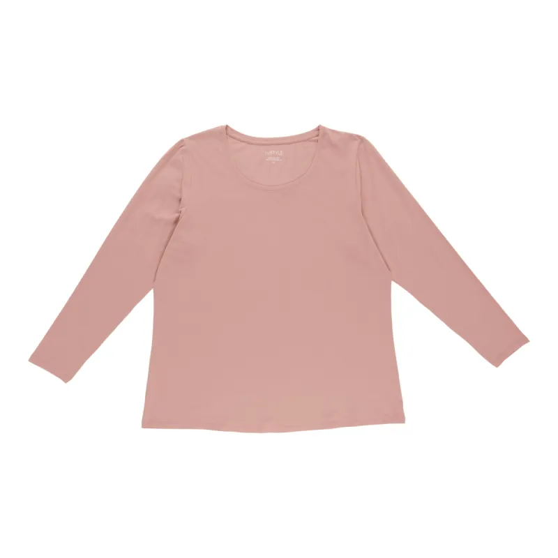mySTYLE Women's Plus Scoop Neck Long Sleeve Top sold by Giant Tiger