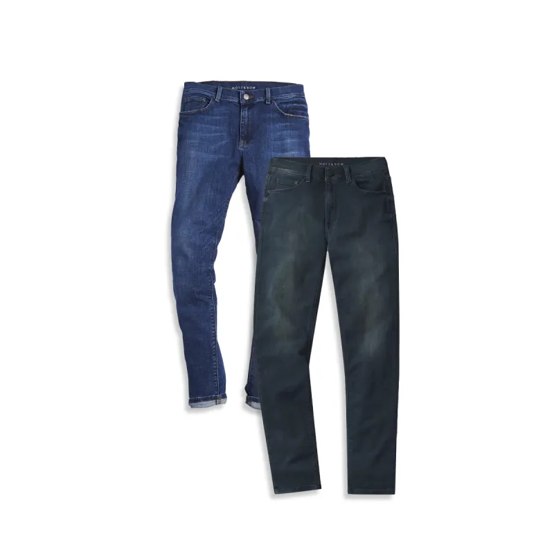 Slim Wooster Light/Medium Blue and Fulton Medium Blue 2-Pack Jeans sold by Mott & Bow