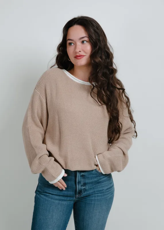 Coastal Chic Pullover Sweater - Natural sold by Vinnie Louise