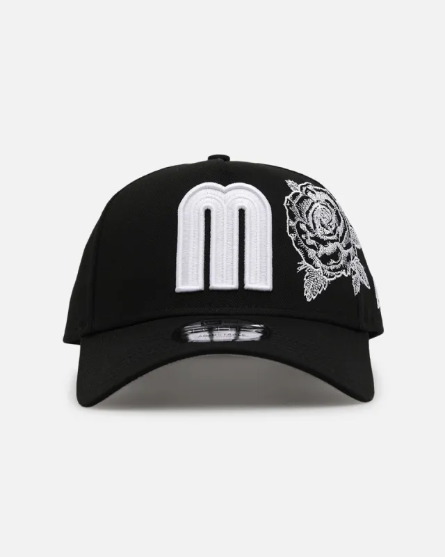 New Era Mexico National Baseball Team 'Ornate Rose' 9FORTY A-Frame Snapback Black/White sold by Culture Kings