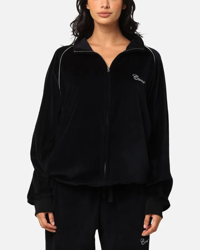Carre Gorgeous Velour Track Jacket Black sold by Culture Kings