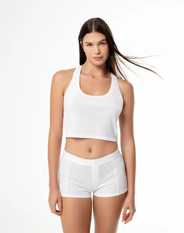 Conjunto pijama con camiseta y short blanca sold by Gef