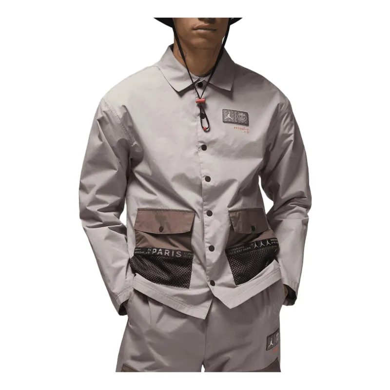 Nike x Paris Saint-Germain PSG Woven Cargo Jacket 'Tan' DM3104-010 sold by KicksCrew