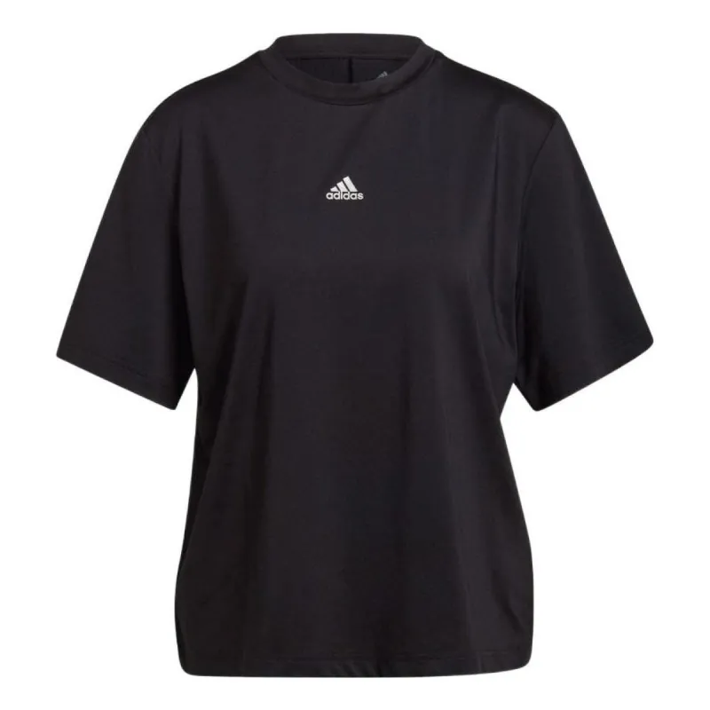 (WMNS) adidas You For You T-Shirt 'Black' HB1530 sold by KicksCrew