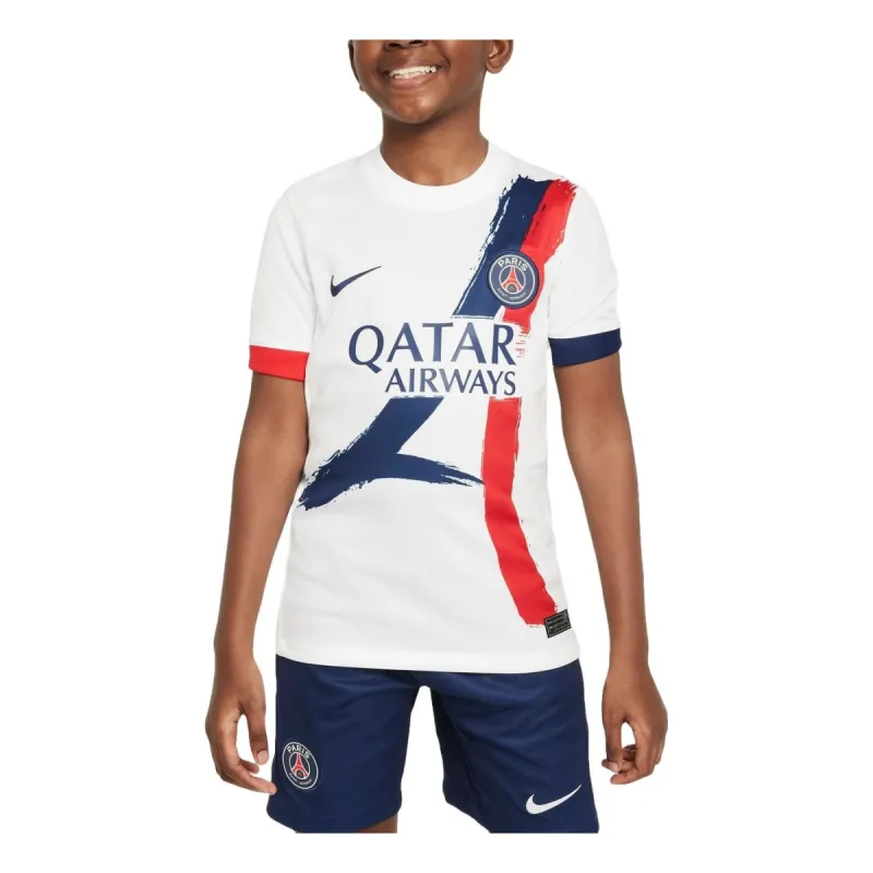 (GS) Nike Dri-FIT Paris Saint-Germain 2024/25 Stadium Away Jersey 'White Navy Red' FN9126-101 sold by KicksCrew