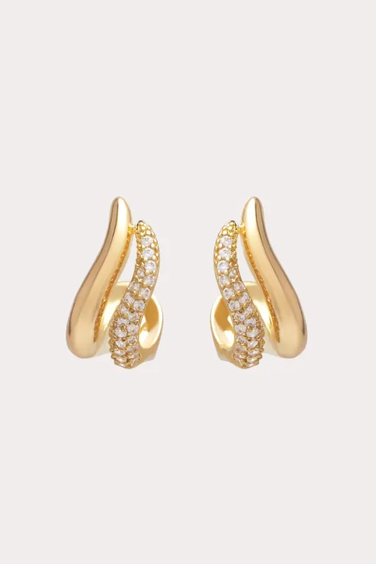 Brixton Pave Earring - Gold sold by Birdy Grey