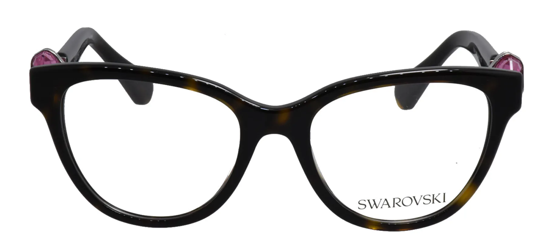 Swarovski SK 2004 1002 Cat-Eye Plastic Havana Eyeglasses with Logo Stamped Demo Lenses sold by Gaffos