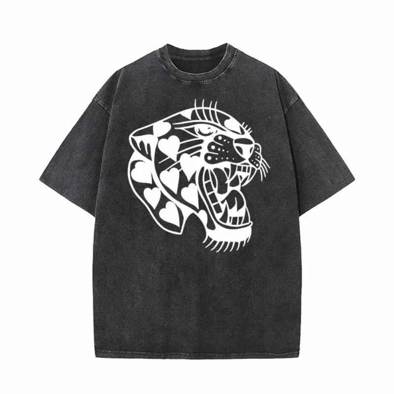Vintage Washed Heart Roaring Tiger T-shirt sold by GTHIC