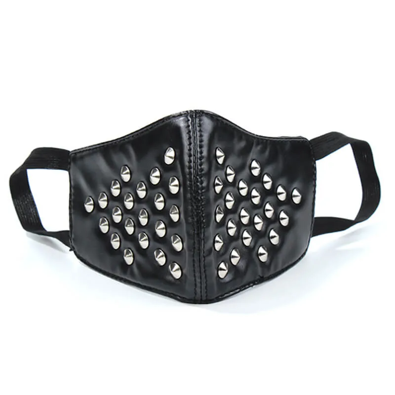 Rivet Leather Pun Half Facemask sold by GTHIC