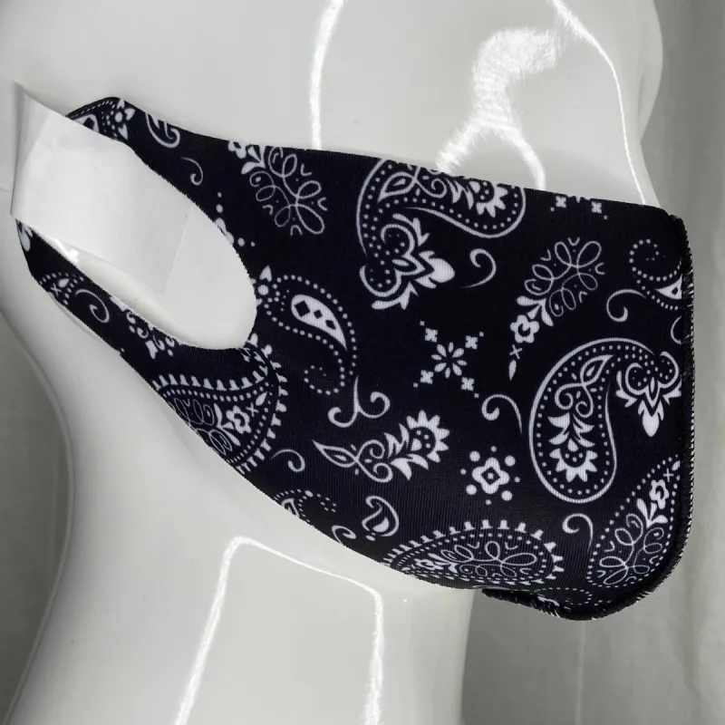 Fashion Mask (Black Bandana) In Stock sold by Boughie Curves