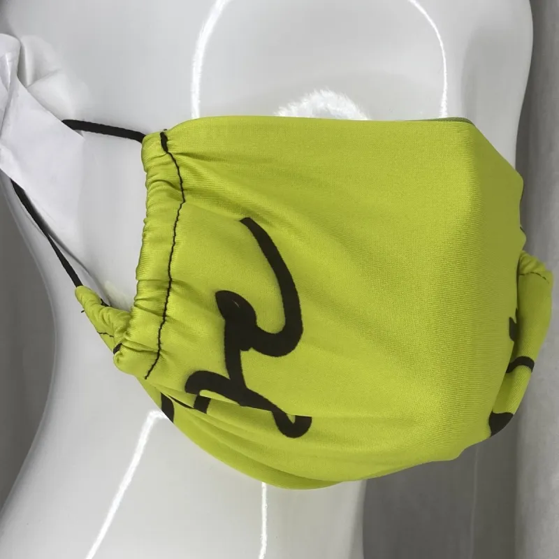 Fashion Mask (Lime Cursive) In Stock sold by Boughie Curves