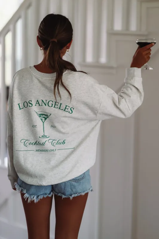 Cocktail Club Sweatshirt - Heather Grey sold by Hazel & Olive