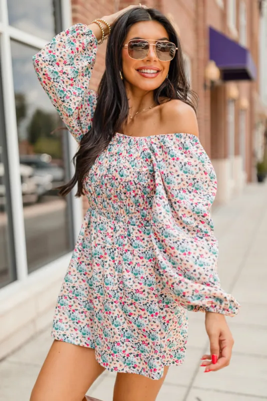 See You Later Multi Square Neck Printed Romper FINAL SALE sold by Pink Lily