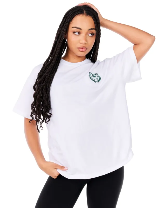 Women's Heritage Oversized Tee - White sold by Elite Eleven