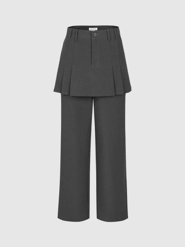 2 In 1 Wide-Leg Pants sold by Urban Revivo