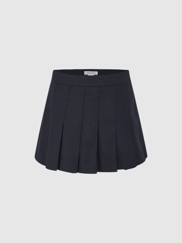 Pleated Mini A-Line Skirt sold by Urban Revivo