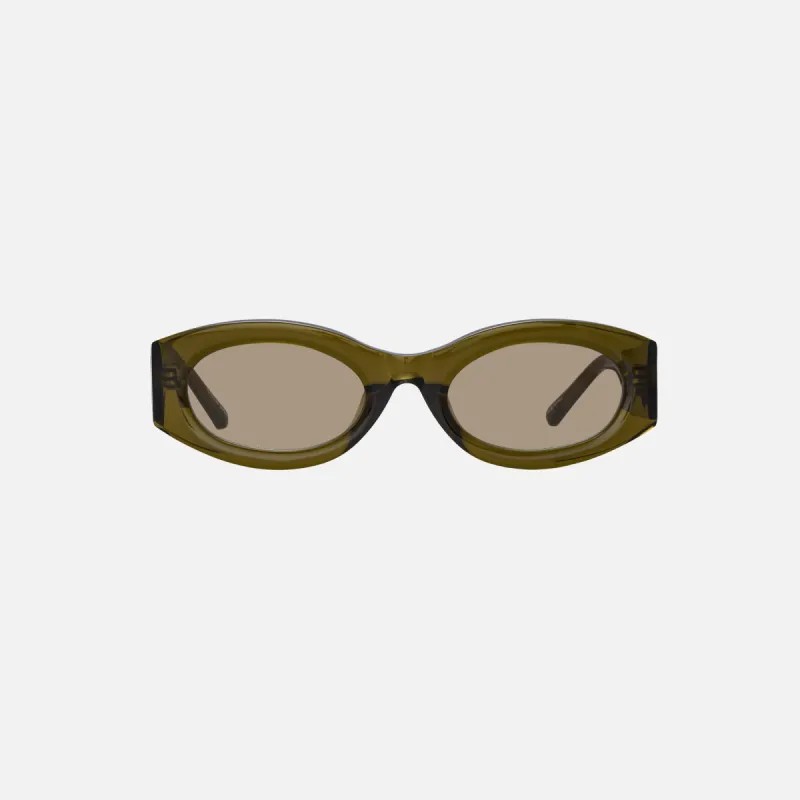 The Attico Berta Frame Sunglasses - Olive sold by Kith